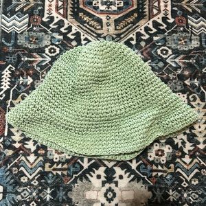 ASOS Green Straw bucket